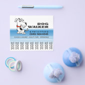 Dog Walker 5.6 x4.5 Scheur uit bros blauw en wit Flyer (Enkel)