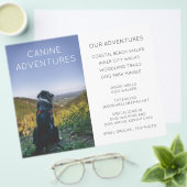 Dog Walker Adventure Walks Hikes Flyer (Voorkant /achterkant)