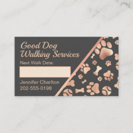 Dog Walker Appointment Roos Gold Date Visitekaartje
