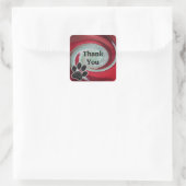 Dog Walker Appreciation Pet Sitter Dank je rood Vierkante Sticker (Tas)