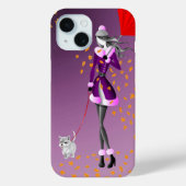 Dog Walker & Autumn verlaat iPhone-hoesje Case-Mate iPhone Case (Achterkant)