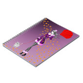 Dog Walker Autumn verlaat paarse Notitieboek (Linkerzijde)