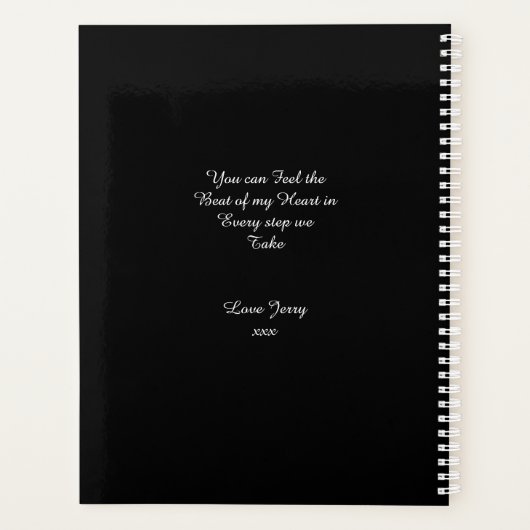 Dog Walker Autumn verlaat paarse Planner (Achterkant)