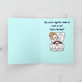 Dog Walker Bedankt Kaartnaam  (Binnen)