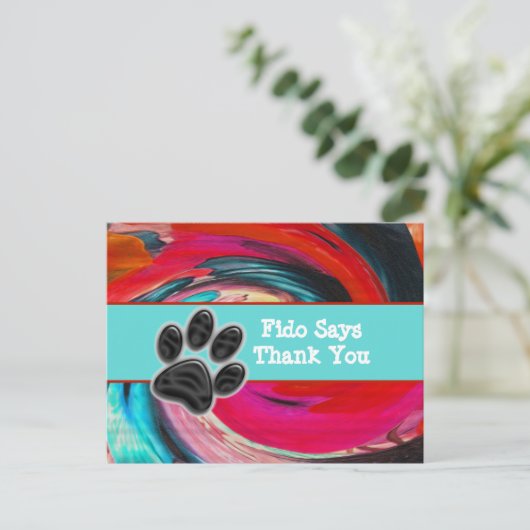 Dog Walker Bedankt Tie Dye Pet Sitter Dank u Briefkaart (Staand voorkant)