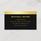 Dog Walker Black And Gold  Visitekaartje (Achterkant)