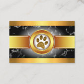Dog Walker Black Gold | Pet Care Visitekaartje (Voorkant)