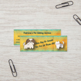 Dog Walker Cat Pet Sitter Service Modern Mini Visitekaartje