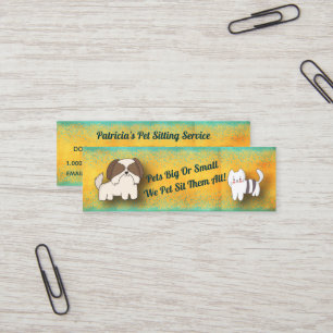 Dog Walker Cat Pet Sitter Service Modern Mini Visitekaartje