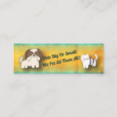 Dog Walker Cat Pet Sitter Service Modern Mini Visitekaartje (Voorkant)