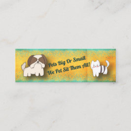 Dog Walker Cat Pet Sitter Service Modern Mini Visitekaartje