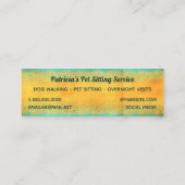 Dog Walker Cat Pet Sitter Service Modern Mini Visitekaartje (Achterkant)