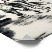 Dog Walker Charcoal Drawing Poster (Hoek)