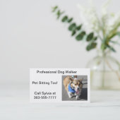 Dog Walker Corgi Visitekaartje (Staand voorkant)