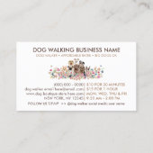 Dog Walker Cute Loyalty Visitekaartje (Achterkant)