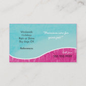 Dog Walker Cute Scottie Blue Visitekaartje (Achterkant)