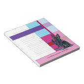 Dog Walker Cute Scottie Pset Personalized Lined Notitieblok (Schuin)