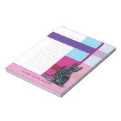 Dog Walker Cute Scottie Pset Personalized Lined Notitieblok (Linkerzijde)