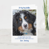 Dog Walker Dank u - Blue Pet Photo Schattige Dog Bedankkaart (Voorkant)