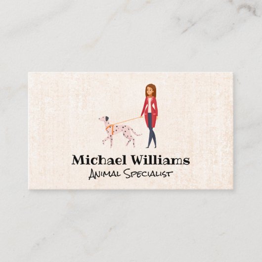 Dog Walker | Dierenbescherming Visitekaartje (Voorkant)