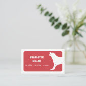 Dog Walker Dog Sitter QR Visitekaartje (Staand voorkant)