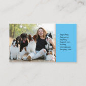 Dog Walker | Dog Trainer | Pet Care Visitekaartje (Achterkant)
