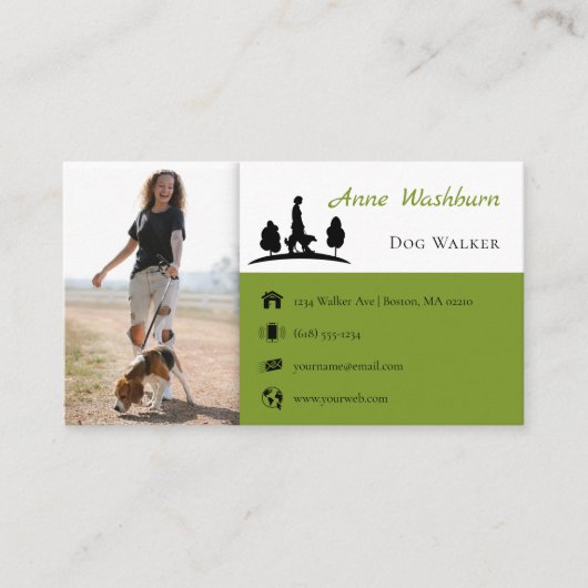 Dog Walker | Dog Trainer | Pet Care Visitekaartje (Voorkant)
