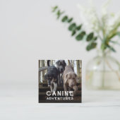 Dog Walker en Dog Adventures Square Visitekaartje (Staand voorkant)