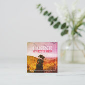 Dog Walker en Dog Adventures Textured Glow Vierkante Visitekaartje (Staand voorkant)
