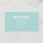 Dog Walker en Pet Sitter Visitekaartje (Achterkant)