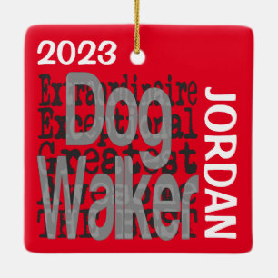 Dog Walker Extraordinaire CUSTOM Keramisch Ornament