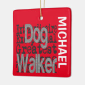 Dog Walker Extraordinaire CUSTOM Keramisch Ornament (Links)
