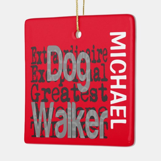 Dog Walker Extraordinaire CUSTOM Keramisch Ornament (Links)