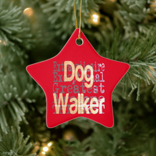 Dog Walker Extraordinaire Keramisch Ornament