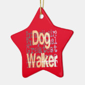 Dog Walker Extraordinaire Keramisch Ornament (Links)