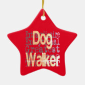 Dog Walker Extraordinaire Keramisch Ornament (Achterkant)