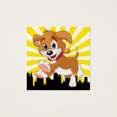 Dog Walker - feeder Vierkante Visitekaartjes (Voorkant)