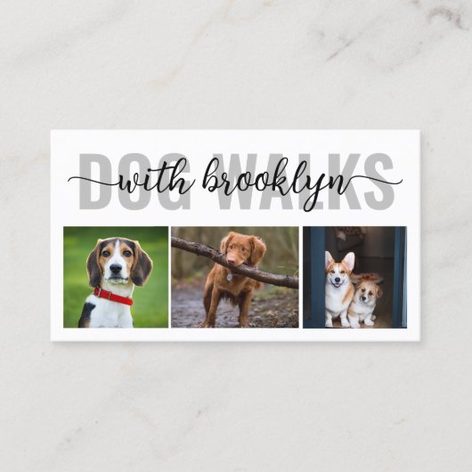 Dog Walker foto's Visitekaartje (Voorkant)