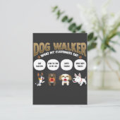 Dog Walker Funny Dog Walking Pet Sitter Gift Briefkaart (Staand voorkant)