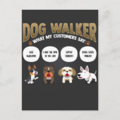 Dog Walker Funny Dog Walking Pet Sitter Gift Briefkaart (Voorkant)