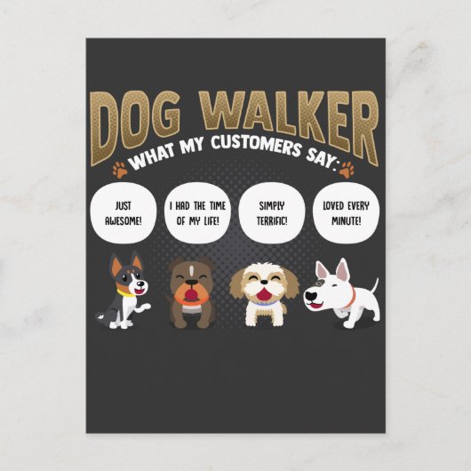 Dog Walker Funny Dog Walking Pet Sitter Gift Briefkaart (Voorkant)