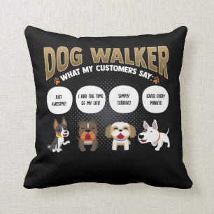 Dog Walker Funny Dog Walking Pet Sitter Gift Kussen
