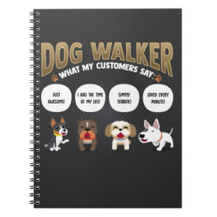 Dog Walker Funny Dog Walking Pet Sitter Gift Notitieboek