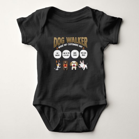 Dog Walker Funny Dog Walking Pet Sitter Gift Romper (Voorkant)