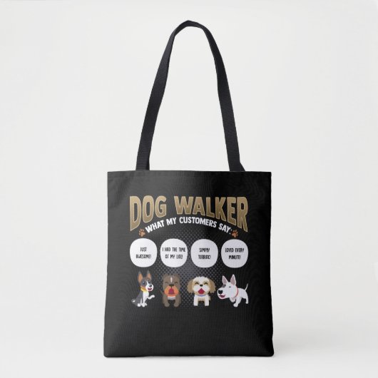 Dog Walker Funny Dog Walking Pet Sitter Gift Tote Bag (Voorkant)