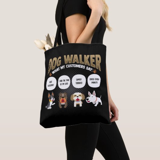 Dog Walker Funny Dog Walking Pet Sitter Gift Tote Bag (Dichtbij)