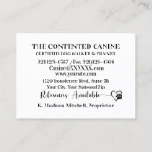 Dog Walker / Groomer / Etc. Visitekaartje (Achterkant)