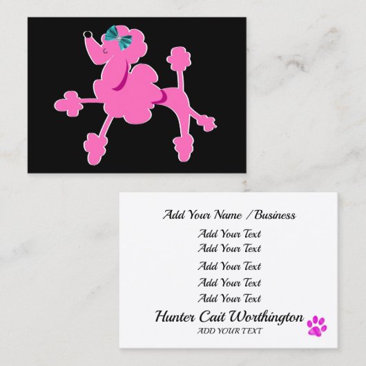 Dog Walker / Groomer / Etc. Visitekaartje (Voorkant / Achterkant)