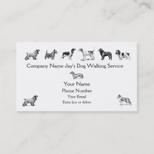 Dog Walker Groomer Pet Care Service Custom Company Visitekaartje