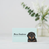 Dog Walker, Groomer, Pet Sitter, Vet Winking Dog Visitekaartje (Staand voorkant)